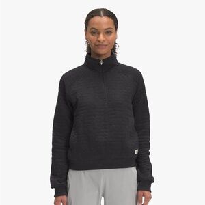 The North Face Long Peak Quilted Quarter Zip Pullover in Black